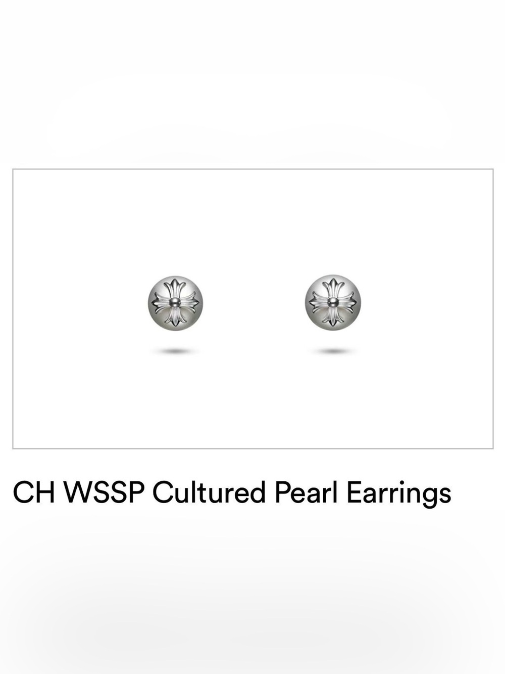 Chrome Hearts X Mikimoto 18K White Gold Pearl Earring Stud